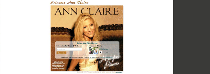 Ann Claire - Launch Page