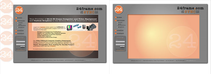 24 frame - Website Interface Comp