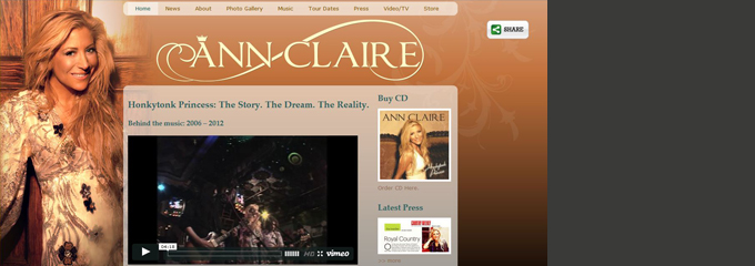 Ann Claire - Site Redesign 1